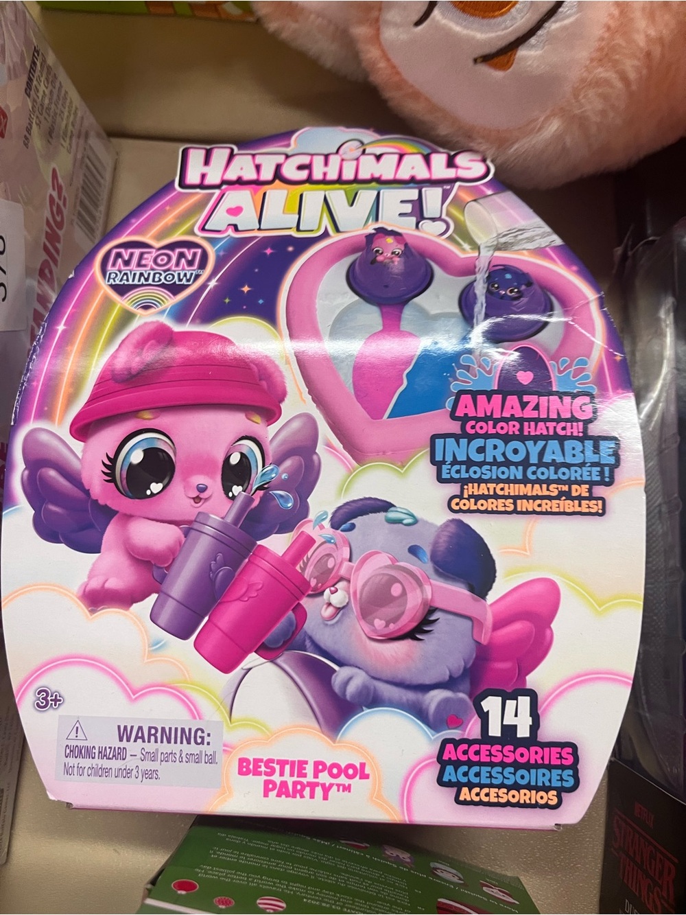Hatchimals Alive! Bestie Pool Party Plush - Neon Pink